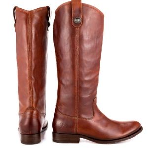 NWOT Frye Melissa Button Cognac- never worn!